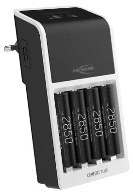 Produktbild von ANSMANN Akku Ladegerät für AAA AA 9V NiMH NICD Akkus + 4x AA 280mAh Akkus