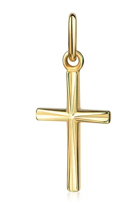 Produktbild von Anhänger-Kreuz 585 Gold für Damen Kreuzanhänger mit reflektierender Struktur Kettenanhänger + Schmuck-Etui und Schmuckzertifikat