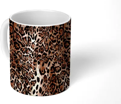 Produktbild von MuchoWow® Tasse Kaffeetasse Kaffeebecher 350 ml Tiermuster - Leopard - Design - Luxus Teetasse - Fototasse - Becher - Keramikbecher - Teebecher - Kaffeetasse - Bürotasse