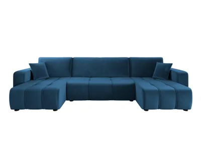 Produktbild von Couchgarnitur Sofa Sofagarnitur ALICE U im Stoff samt in U Form mit Schlaffunktion und Bettkasten Wohnlandschaft Polsterecke Couch Wellenfederung