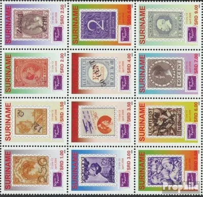 Produktbild von Briefmarken Suriname 2008 Mi 2200-2211 (kompl.Ausg.) Zwölferblock postfrisch Philatelie
