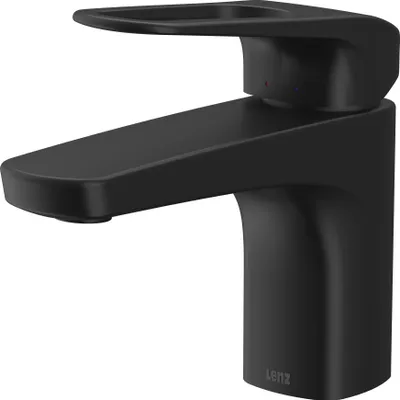 Produktbild von Lenz INOA Waschtischarmatur Schwarz matt mit ComfortZone 100 mm, schwenkbare Mischdüse, Push-to-Open Ventil, Hochdruck, 46011151