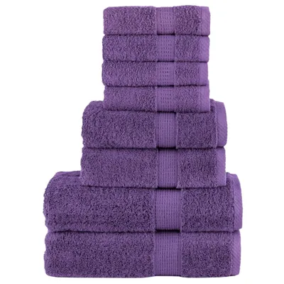 Produktbild von 8 tlg. Premium-Handtuch-Set SOLUND Lila 600 g/m²