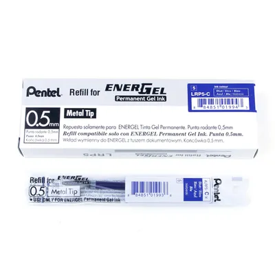 Zdjęcie produktu dla Wkłady do długopisów żelowych Pentel EnerGel, niebieskie, 0,25 mm, 12 szt.
