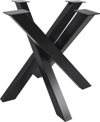 Produktbild von Tischgestell Orion ( Grau, Design Kreuzgestell Tischkufen Stahl Tischbeine Metall 77x77xH71 cm) Esstisch Schreibtisch