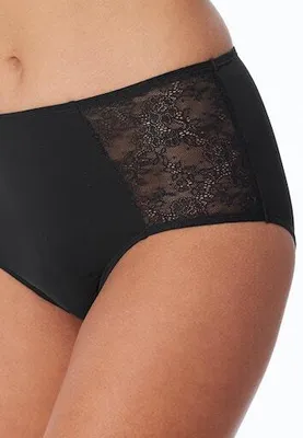 Produktbild von Schiesser Damen Midi Slip Gr. 48 schwarz