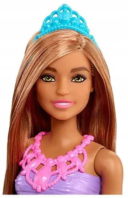 Image de Barbie Poupée princesse HGR03 avec robe bleue