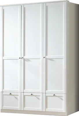 Produktbild von 3-türiger Kleiderschrank mit Schubkästen in weiß FABRIZIO-43