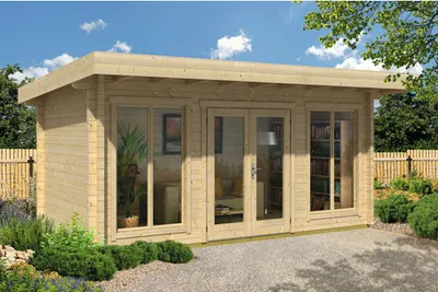 Produktbild von Gartenhaus weka Weekendhaus 709 Gr. 2 inkl. Fußboden 540 x 360 cm natur