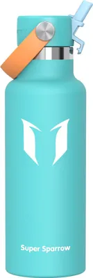 Produktbild von Sparrow Trinkflasche Kinder 500ml Edelstahl Thermosflasche mit Strohhalm