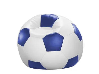 Produktbild von Fußball-Sitzball Kunstleder weiß/blau Ø 90 cm weiß/blau