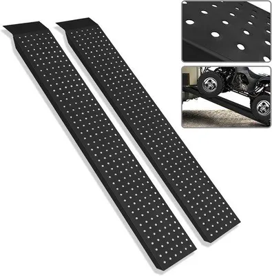 Productafbeelding van Oprijplaat 135 x 23 x 4,5 cm - verzinkt staal - antislip - voor aanhanger, auto en motorfiets - m-winkel