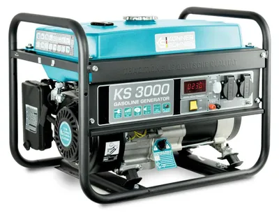 Produktbild von Könner & Söhnen KS 3000 Stromerzeuger,7 PS 4-Takt Benzinmotor, strom generator 3000 Watt, 16A, 230V Generator