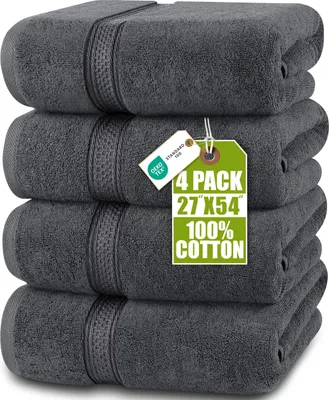 Obrázek produktu pro Utopia, sada 4 ručníků do koupelny, prémiová kvalita, 100% ring-spun bavlna