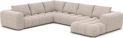 Produktbild von Strukturstoff U-Form XXL Wohnlandschaft Lavera Beige Rechts