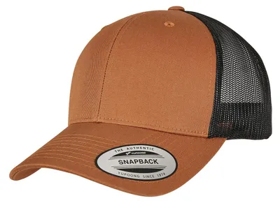 Productafbeelding van Klassieke truckerpet, tweekleurig, model FK1772 (one size) (karamel/zwart)