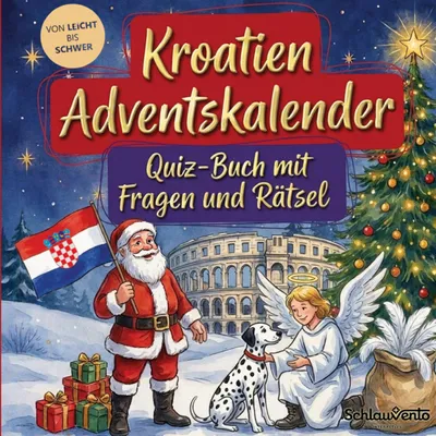 Produktbild von Kroatien-Adventskalender: Quiz-Buch mit Fragen und Rätsel