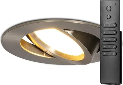 Produktbild von hoftronic LED Einbaustrahler Rome 6W 500lm 2700K IP44 Edelstahl schwenkbar dimmbar