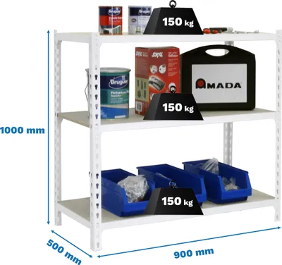 Zdjęcie produktu dla Pasek metalowy MADERCLICK 3/500 1000 BRANCO/MADEIRA