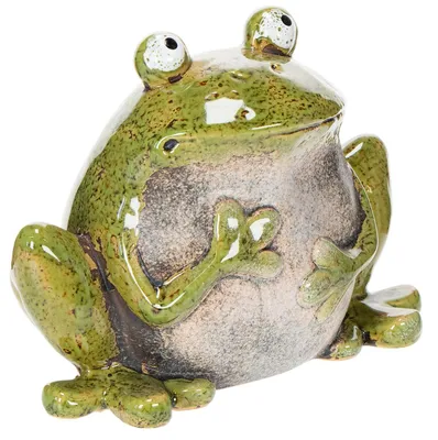Produktbild von Dekofigur Frosch aus Keramik im Vintage-Stil