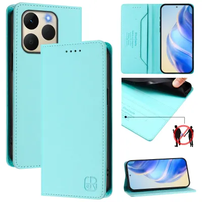 Produktbild von Lederhülle für Realme 15T Hülle Flip Brieftasche Kartenfächern Ständer Schutzhülle Türkis