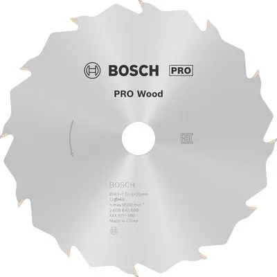 Produktbild von PRO Wood Kreissägeblatt, 165 x 1,7 x 20 mm, Z12