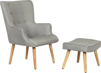 Immagine prodotto di Poltrona "Odense" in stile scandinavo - Grigio chiaro