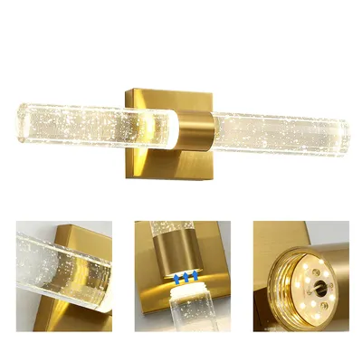 Produktbild von Wandleuchte für Wohnzimmer, Esszimmer, Nachttisch, Ohne Lichtquelle, E27, Gold