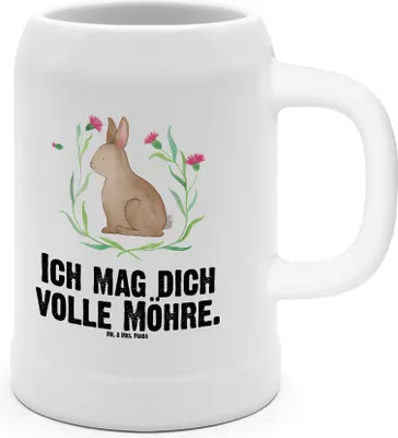 Produktbild von Mr. & Mrs. Panda Krug Hase Sitzen - Weiß - Geschenk, Humpen, Liebe, Steinkrug, Frohe Ostern, Osternest, Tonkrug, Seidel, Kaninchen, Bierhumpen, Ostergrüße