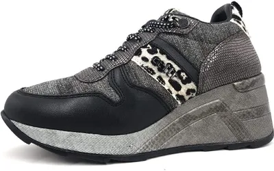 Produktbild von Cetti  Damenschuhe Schnürschuhe Sportive Sneaker low Schwarz Freizeit, Schuhgröße:38 EU