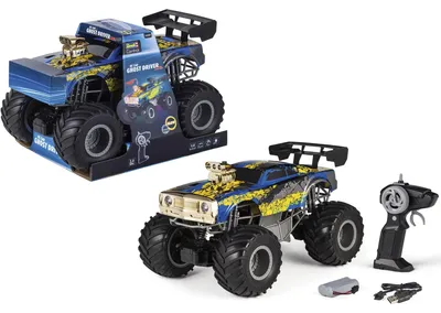 Produktbild von Revell Control RC Car GhostDriver XXL | ferngesteuertes Auto | mit bulligen Off-Road-Reifen, cooler LED-Beleuchtung, moderner 2.4 GHz Fernsteuerungs-Technik und Li-Ion Akku | Länge 43 cm