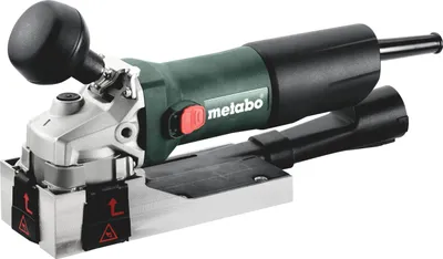A professional studio shot of a Metabo Lackfräse LF 850 S.