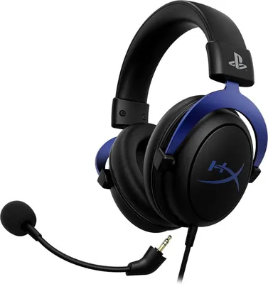 Zdjęcie produktu dla Zestaw słuchawkowy do gier HyperX Cloud Blue na Playstation, mikrofon, czarno-niebieski