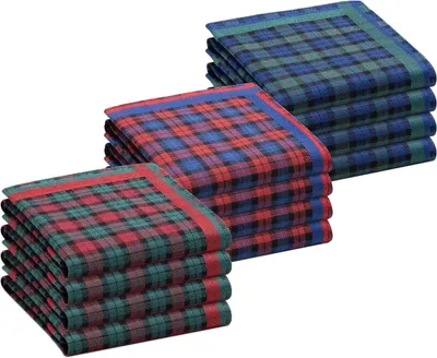 Productafbeelding van Dames zakdoeken - Herbruikbare doekjes - Dagelijks gebruik - Set van 12 stuks - 30 x 30 cm - Diverse kleuren