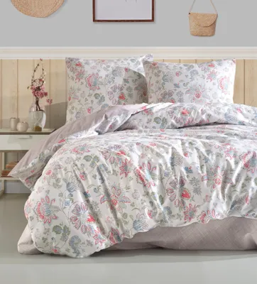 Produktbild von Bettwäsche 155x220 cm bunt 2 teilig set 100% Baumwolle/Renforcé La Natura V1
