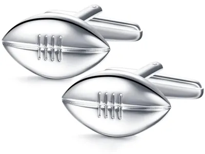 Imagen del producto de HONEY BEAR, gemelos para hombre, diseño rugby, acero inoxidable, 1 par, uso versátil