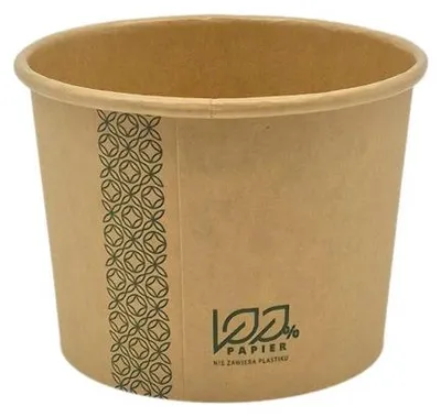 Zdjęcie produktu dla Pojemnik / kubek papierowy 100%PAPIER 350ml, 50szt