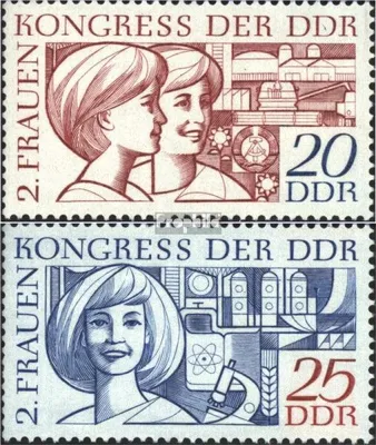 Produktbild von Briefmarken DDR 1969 Mi 1474-1475 (kompl.Ausgabe) postfrisch Frauenkongreß