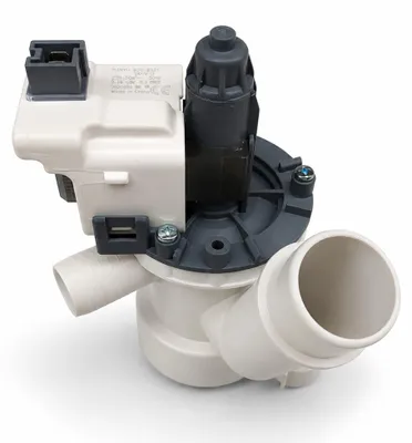 Produktbild von Ablaufpumpe passend wie Hoover 41018403 mit Pumpenkopf und Sieb für Waschmaschine