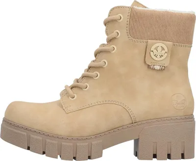 Immagine prodotto di Stivali da donna Rieker, beige, con lacci, adatti per il tempo libero