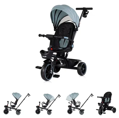 Produktbild von Chipolino Tricycle Max Sport 2 in 1, Dreirad, Becherhalter, Sitz umkehrbar, Korb hellblau
