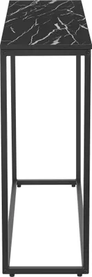 Produktbild von Konsolentisch Kittilä Sideboard 80 x 100 x 30 cm Flurtisch Beistelltisch Büro Wohnzimmer industrial Schwarz/Marmoroptik