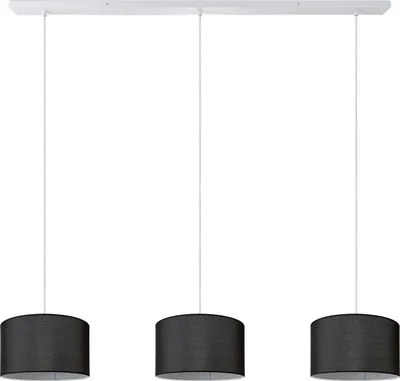 Produktbild von Pendellampe Wohnzimmer Deckenleuchte Stoff Lampenschirm Modern Einfarbig Rund