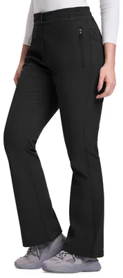 Immagine prodotto di Pantaloni softshell da donna, taglia 38W/31L, impermeabili, antivento, termici, ideali per l'escursionismo, colore nero