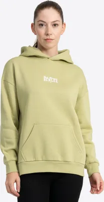 Produktbild von Frauen Kapuzensweatshirt Oversize LORENA Olive/White M BENLEE