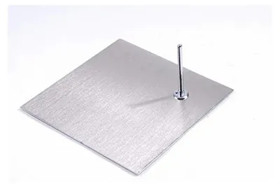 Produktbild von Viereckige Metallplatte für Schaufensterpuppe in Nickel matt
