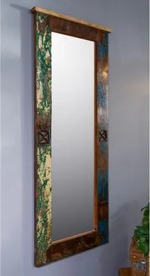 Produktbild von MASSIVMOEBEL24Spiegel Altholz 59x5x145 mehrfarbig lackiert NATURE OF SPIRIT #112