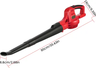 Produktbild von akumulatorowa elektryczna dmuchawa do liści 20 V z 2-biegową regulacją prędkości 60 km/h/130 km/h Przenośna ręczna dmuchawa do liści Zamiatarka do liści z przedłużaczami Akumulator 2,0 Ah Szybka ładowarka do rynien Podwórko Trawnik Ścieżka Miejsce pracy RED EU