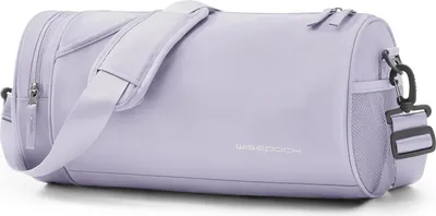 Image de Sac de sport avec compartiment à chaussures, grande capacité, couleur violet, idéal pour le sport et les voyages
