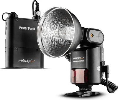Produktbild von Blesková jednotka Walimex Pro Light Shooter 360 TTL/N (vrátane zábleskovej trubice, reflektora, difúzora, tašky, 1x Power Porta, prepojovacieho kábla, popruhu na prenášanie, sieťovej nabíjačky) čierna (1021273)
